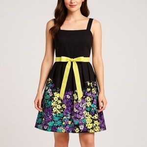 Madison Leigh Floral Fit & Flare Dress Sz 12